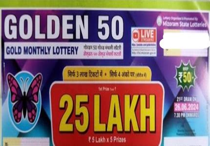 (26.06.2024) Golden 50 Gold Lottery Result.